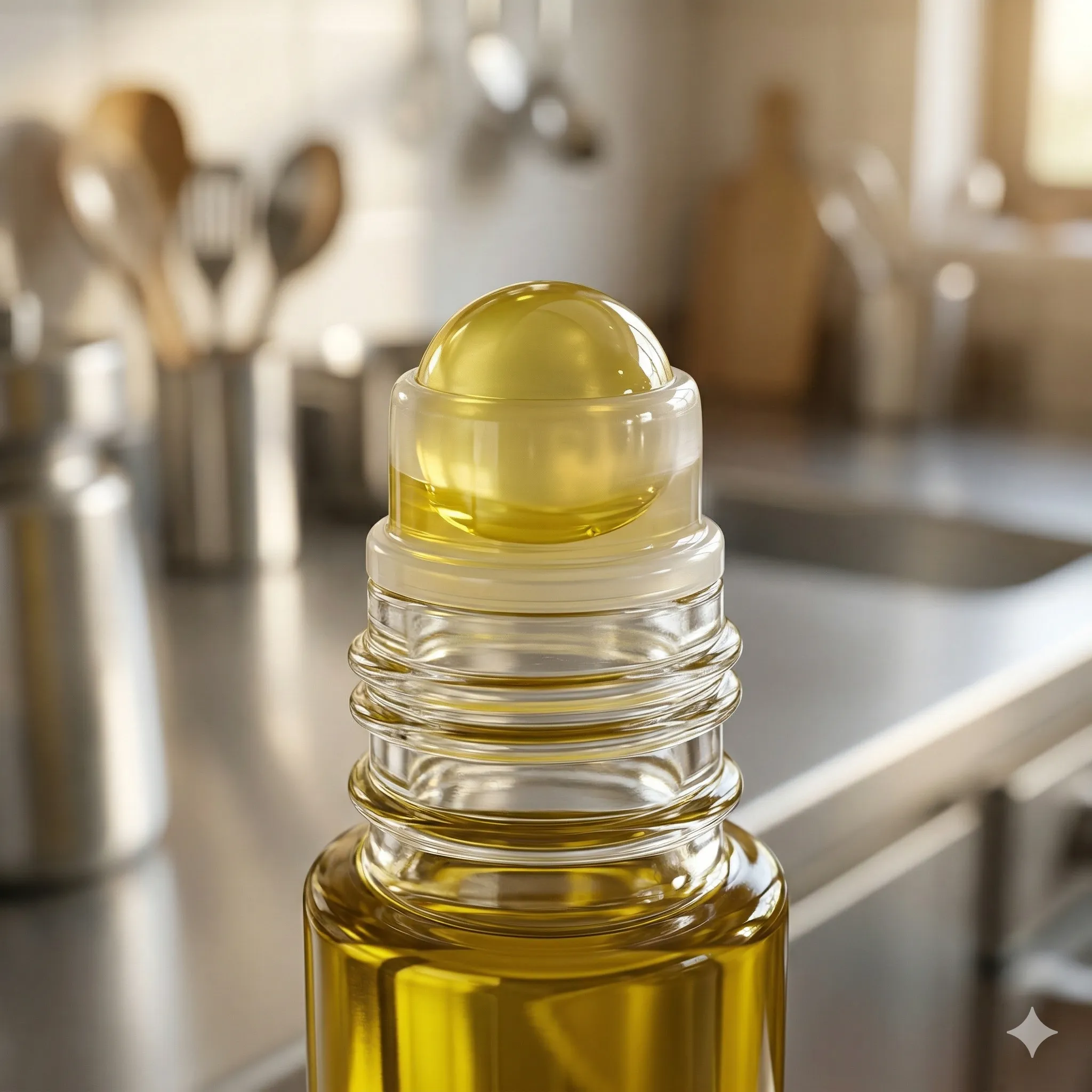 Dosificador roll-on con esfera plástica FDA para productos alimenticios líquidos